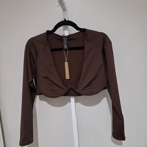 *NWT* SKIMS Recycle Swim Long Sleeve Underwire Top